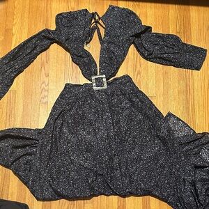 Aqua Blu Australian Ocelot Veronique Cutout Maxi Dress